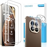 GEEMEE for Xiaomi Redmi Note 15 Pro Plus/Note 15 Pro+/Poco M8 Pro 5G Screen Protector and Camera Lens Protector, 2+2 Pieces 9