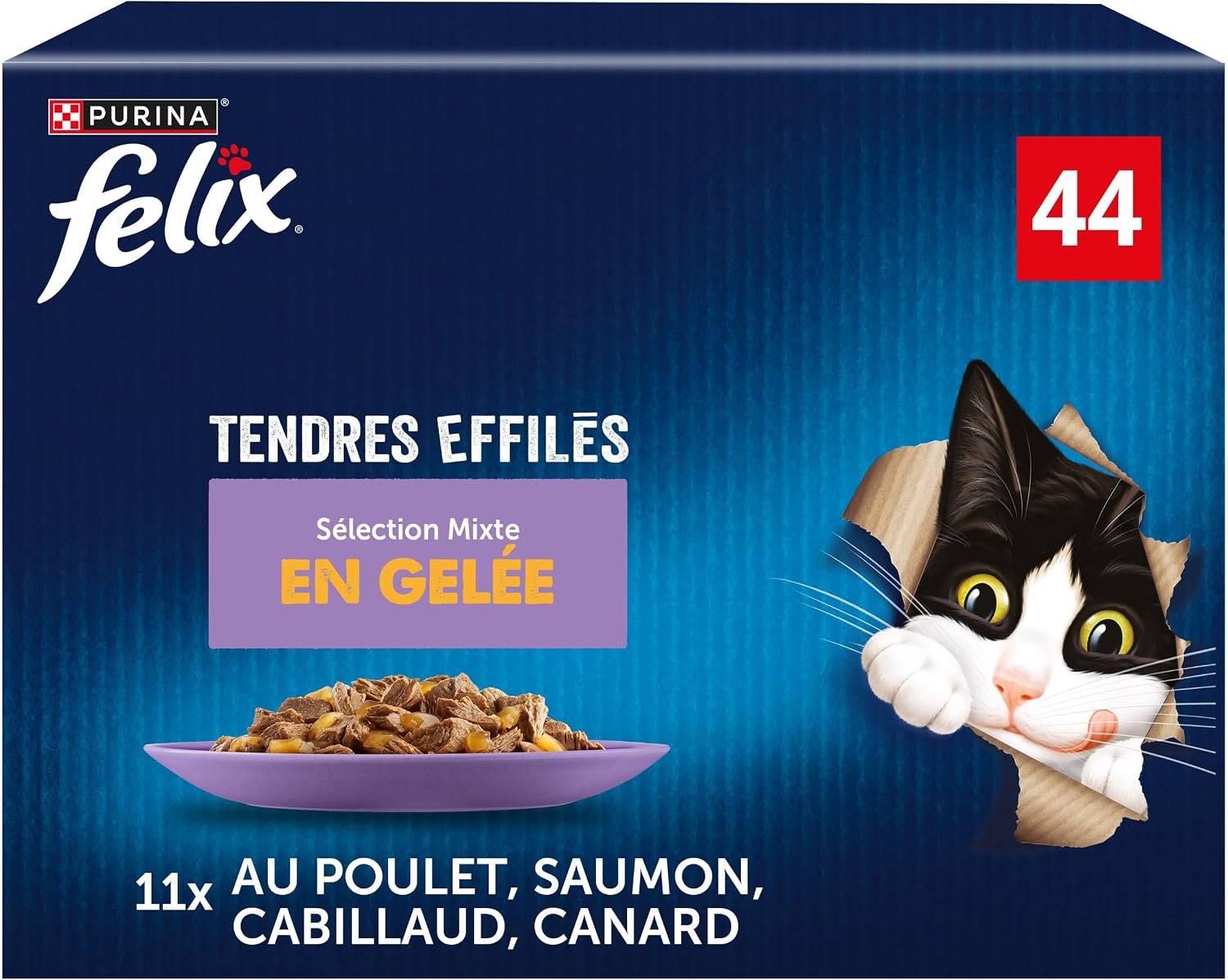 Felix Tendres Effilés en Gelée - Sélection Mixte 44x85g