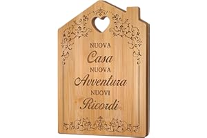 Giftasy Regalo Casa Nuova, Regali per Casa Nuova - Tagliere in Bambù Inciso, Regalo per i Nuovi Proprietari di Casa, Idee Regalo Casa Nuova per Amici, Familiari, Client