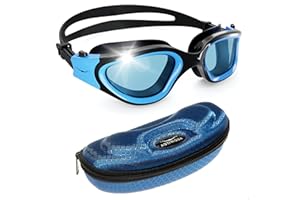 AqtivAqua Lunettes de Natation, DX Lunettes Piscine à Champ de Vision Large pour Adultes Hommes Femmes, Anti-Buée Étanches