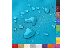 ZHhan Tejido de poliéster Impermeable, Columna de Agua de 12.000 mm, 100 cm de Ancho, cantidad = Metro, Medida por Metro, Impermeable, Resistente al desgarro, Duradero, Tela Exterior (Azul, 1 m)