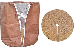 CINEMON Winterschutz für Pflanzen XL - Thermo Topfschutz für Pflanzen mit Zugband & Reißverschluss - Pflanzenschutz Winter - Dickes Material - Reißfest - Für Palmen (50×45cm, 1 Stück)