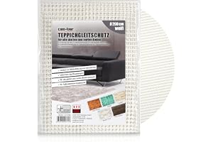 COM-FOUR® Halkfri matta för mattor, Mattunderlag Ø 200 cm, Mattstopp