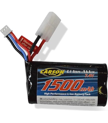 Carson 500608255 Batería De Repuesto LiION 7,4V/1200mAh Con Conector JST Para Land Rover Defender RC