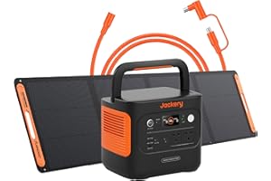 Jackery Explorer 2000V2 Portable Power Station + 200W Solar Panel + 5M Extension Cable, 2040Wh LiFePO4, 2000W AC & 100W USB-C Output, 1-Hour Fast Charge, Solar Generator for Camping & Emergency Backup