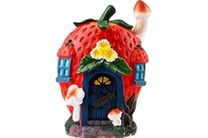 THE FAIRIES ENCHANTED GARDEN Secret Fairy Garden 20cm Strawberry House Ornament