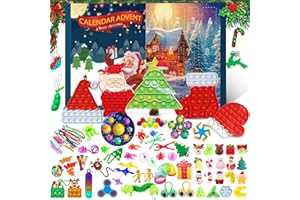 DONCIETY Fidget Adventskalender 2024 für Kinder 24 Tage Weihnachtsferien Countdown Adventskalender für Party Favor, Fidget Toys Sensory Toy Surprise Christmas Goodies für Mädchen Jungen (35 Stück)