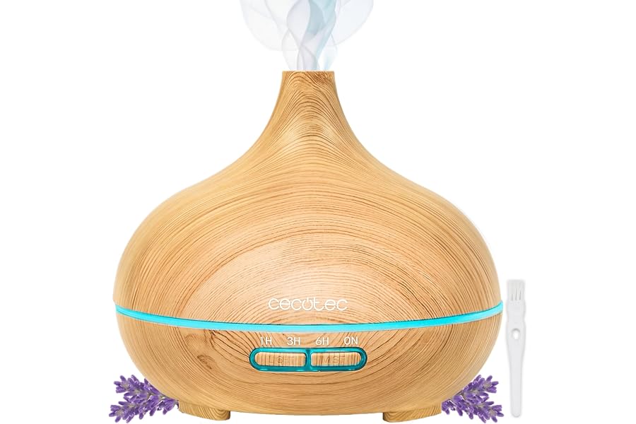 Cecotec Humidificador Ultrasónico - Difusor de Aromas Eléctrico Pure Aroma 300 Yang Extra. Depósito de 300ml, 7 Colores