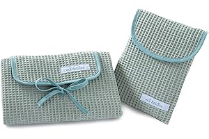 Mi bollito – Set de 2 unidades, cambiador de bebé impermeable más bolsa pañalera para toallitas y pañales. Fabricado íntegramente en España. (Verde mint)