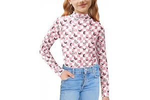 Arshiner Rollkragenshirt Mädchen Langarmshirt Kinder Unterziehrolli Rollkragenpullove Dünn Mode Unterziehshirt Slim Fit Tops Lässige Oberteile 3-12 Jahre