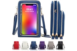 Goopai Women Large Touch Screen Crossbody Phone Purse cellphone Bag with 2 straps