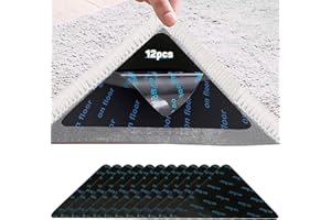ALLWYOU Rug Gripper 12Pcs Washable and Reusable Rug Carpet Grippers for Wooden and Hard Floors, Anti-Slip Rug Pads or Carpet Stickers for all Types and Sizes of Rugs