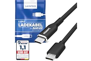 LAINFELD Kabel do ładowania roweru elektrycznego do Bosch Intuvia pasuje do KIOX 300 i 500, złącze USB C do systemu Android i iPhone 15