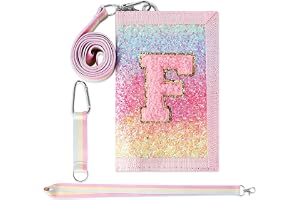 GmeDhc barn bröstväska, barnplånbok flickor rosa bokstäver A-Z, flickplånbok med snodd och upphängningsspänne, plånbok för up