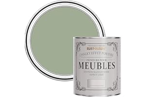 Rust-Oleum Peinture Verte pour Meubles Chalky, Mat Effet Poudré - Vert Khaki 750ml