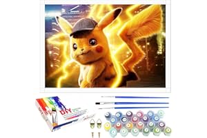 SHINESKY Malen Nach Zahlen Kinder Erwachsene Anfänger, Handgemalt Ölgemälde Kit für Mädchen Jungen ab 5 6 7 8 9 Jahre, DIY Cartoon Anime Spielzeug als einen Kindergeburtstag Geschenk, Ohne Rahmen 40 x 50cm (B)