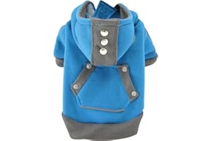 FouFou Dog FFDCHB-S Candy Hoodie for Dogs S Blue