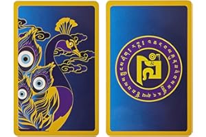 FENGSHUISALE Tarjeta mágica de pavo real azul para decoración de Feng Shui 2025