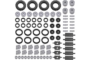 XUHN 90 Pezzi Ricambi Technic Pneumatici per Auto Ruote Set di Cerchi e Assi Mattoncini da Costruzione Compatibili con le Principali Marche Parti ideali per la Costruzione di Veicoli