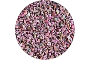 GAF TREASURES 0.5 Pound Natural Semi Tumbled Gemstone Chips, Crushed Mini Crystals, Undrilled Crystal Chips (Ruby)
