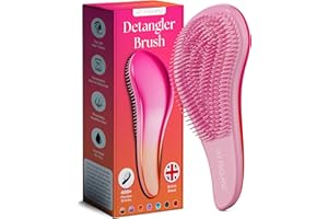 Migliore Spazzola Districante - Spazzola Scioglinodi per Capelli Bagnati, Asciutti, Sottili, Folti e per i Più Piccoli - Tutti i tipi di Capelli. Basta nodi (Rosa/Arancio) - Lily England