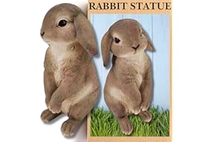 G&H Decor Statue de pelouse de Lapin - Figurine Peinte à la Main avec des détails complexes - Sculpture de Jardin résistante au Gel pour Une Utilisation en intérieur ou en extérieur (Debout)