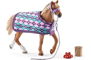 SCHLEICH Horse Club English Thoroughbred with blanket