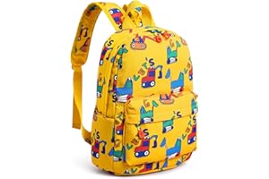 Zicac Zaino per Bambini, Impermeabile Zainetto Asilo Bimbo,Carino Zaino Scuola Elementare Bimbo,Dinosauro Zaino Asilo per Ragazzi/Ragazze 3-7 Anni