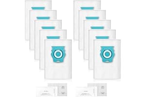 FENKABS 10 Stück Staubsaugerbeutel Kompatibel für Guard L1 / Guard S1 Staubsauger, mit 2 Motorschutzfiltern, 2 AirClean-Abluftfilter