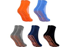Merclix Calze Antiscivolo Uomo, Calzini Antiscivolo, Calzini Sportivi Uomo per Pilates Yoga Ginnastica Arti Danza Balletto Fitness