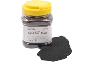 Craftplay Coloured Sand | Sand Art | 1 KG Tub | Free Flowing Sand | Black