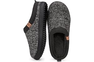 MERRIMAC Herren Slip-on Hausschuhe Bequem Memory-Schaum Rutschfest Innen Pantoffeln