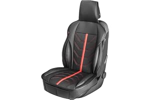 ‎WALSER Walser Premium Sitzauflage Auto Kimi, Sitzschoner Auto schwarz/rot, Vergleichssieger* Auto Sitzauflagen, Sitzbezug Auto Vordersitze, Schonbezug Autositz, Autositzauflage Vordersitze PKW/LKW