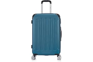 Flexot® Flex-2045 Koffer (16 Farben zur Auswahl) Zwillingsrollen Reisekoffer Trolley Hartschale (L, Royal-Blau)