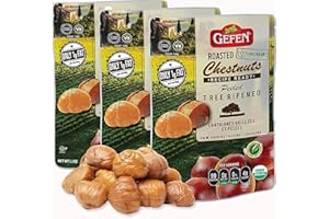Gefen Whole Chestnuts, Roasted & Peeled | Ready-to-Eat 150g (Pack of 3)