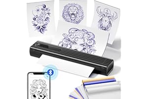 ASprink Tattoo Printer,TP83 Tattoo Stencil Printer, Portable Thermal Printers,Compatible with iOS/Android, for Professional Artists, Beginners & Studios