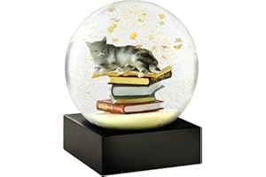 CoolSnowGlobes Globo di Neve Gatto sui Libri