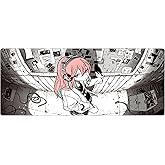 Porge Gamer Mouse Pad 90x40 Mouse Pad XXL Big Player Anime Mousepad (Anime Girl, 90x40 cm 3mm thickness)