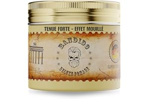 Bandido Deluxe Pomade 125 ml – Cire Cheveux Homme Tenue Forte – Cire Coiffante Water-Based Brillance Naturelle – Pommade Cheveux Homme Facile à Rincer – Parfum Masculin Discret