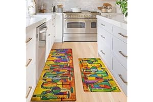LIBRNTY Tappetini da Cucina,Tappeti da cucina lavabili antiscivolo,Tappeto cucina lavabile,Passatoia Corridoio Facile da Pulire,Durevole Tappetino zerbino Lavabile per Cucina,Soggiorno,Ufficio