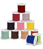 Curtzy 40 Pièces 1m X 3mm Cordon En Cuir De Faux Fils En Daim