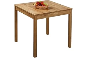 ‎KROK WOOD Krok Wood Esstisch Tomas aus Massivholz (Eiche, 75 x 75 x 75 cm)