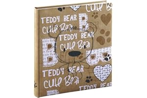 Hama Album photo vierge "Bernd" (album photo traditionnel format 29 cm x 32 cm, 50 pages, pour 250 photos 10 cm x 15 cm, format maximum 28 cm x 31 cm) Marron/Blanc/Noir