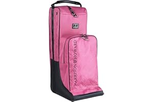 Harrison Howard Grand sac de rangement pour bottes d'équitation, sac de voyage pour ranger casque, fouet de cheval, rose, Moderne