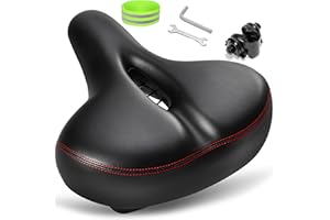 CDYWD Sella Bici Comoda Uomo Donna, Sellino Bici Antiprostata Ergonomica, Gel Morbido Imbottita, Traspirante, impermeabile, Sedile Bici Sostituzione per Biciclette da MTB, City Bike, Ebike, Cyclette