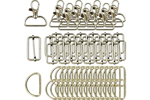 Nuts OT nuts Metal Rotating Carabiner Hooks with D-Rings Triglide Sliding Buckles for Lanyard Purse Bag Straps