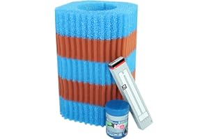 Wacredo Wartungspaket für Oase Filtoclear 12000 Teichfilter Schwamm Set Filterstarter 18 Watt Leuchtmittel Komplettset Wasseraufbereitung Filterschwamm Teichpflege Ersatzschwämme