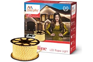 Murphy 2835-120 Led High Lumen Waterproof Indoor Outdoor Home Deorative,Diwali Lights,Rope Pipe Light,Cove Light (120 Led/Mtr) (Warm White)50 meters