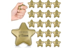 Otuuz Stern Stressball Dankeschön Abschiedsgeschenk für Lehrer Kollegen Antistressbälle Set Klein Stressabbau Bälle Geschenk Erwachsene Büro Mitgebsel Gastgeschenke(20 Stück,Glücksbringer)