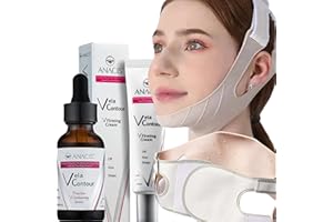 ANACIS Double menton réducteur affaissement du cou raffermissement anti vieillissement réduction des rides lifting du visage mince - Korean skin care routine set. Vela Contour (ceinture de crème sérum)